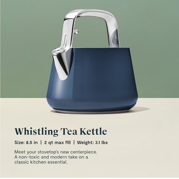 Caraway 2 Quart Whistling Tea KettleNavy